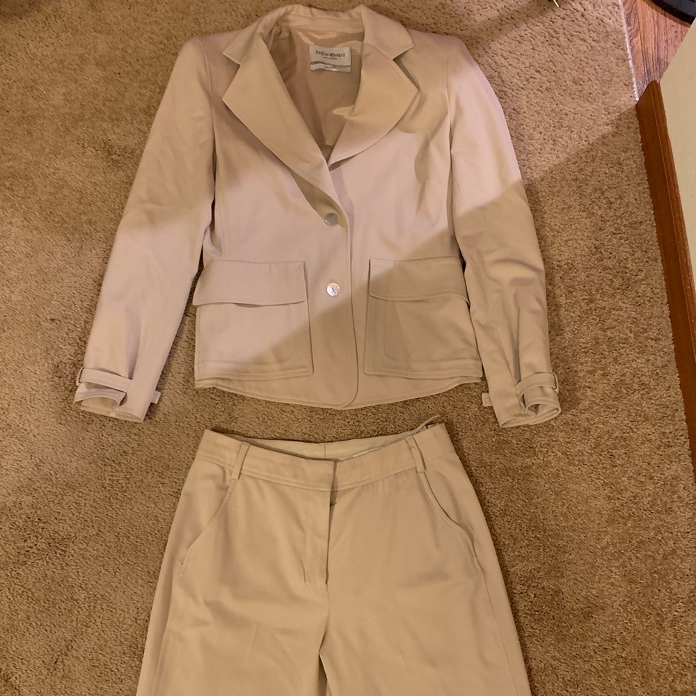 Authentic YSL Beige Suit